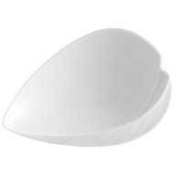 Leaf dish, Shape "Waves Relief", white, L 16,5 cm