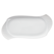 Platter, Shape "Waves Relief", white, L 31 cm