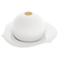 Table light, Shape "Waves Relief", white, H 8,5 cm