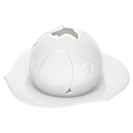 Storm lamp, Shape "Waves Relief", white, H 9 cm