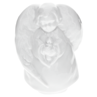 Guardian angel with candle, white, H 6,5 cm