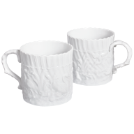 Mug-Set, 2-pcs., Shape "Swan Service", white