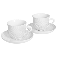 Espresso set, 4 pcs, Swan, white, Shape "Swan Service"