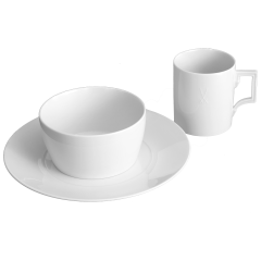 Breakfast set, 3-pcs, Shape "MEISSEN® Cosmopolitan", white