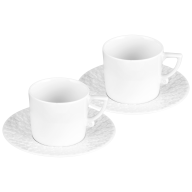 Espresso set, 4-pcs., white, Shape "No 41, Royal Blossom"