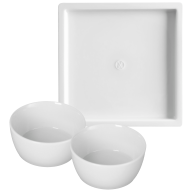 Home office set, 3-pcs, Platter, Bowls, "MEISSEN® Cosmopolitan", white