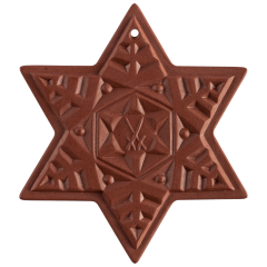 Christmas star, Medals boettger stoneware, H 4,3 cm