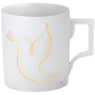 Mug, Shape "Berlin", "Peace Collection", Peace Dove, gold, V 0,25 l