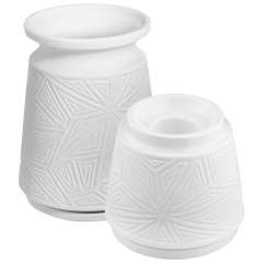 Home deco set, 2-pcs, Vases, Shape "Vitruv", bisque white