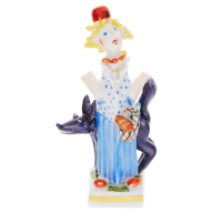 Red Riding Hood fairytale figure, Coloured, with gold, H 8,5 cm