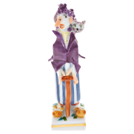 Witch fairytale figure, Coloured, with gold, H 10 cm