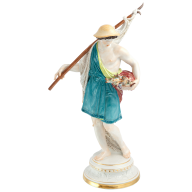 Fisherman with net, H 54 cm