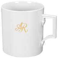 Mug, Shape "Berlin", Monogram, 2 letters, gold, V 0,25 l