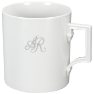 Mug, Shape "Berlin", Monogram, 2 letters, platinum, V 0,25 l