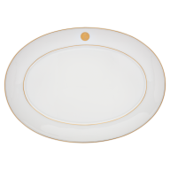 Platter, oval, Shape "No 41", Swords Luxury Gold, swords medallion, gold rim, L 36 cm